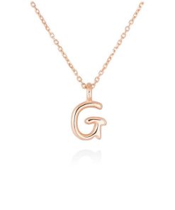 Gargantillas Marina Garcia | Colgante Letra G En Oro Rosa 18Kt