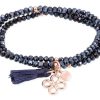 Pulseras Marina Garcia | Pulsera Zen Azul En Plata Rosa