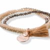 Pulseras Marina Garcia | Pulsera Zen Marr N En Plata Rosa