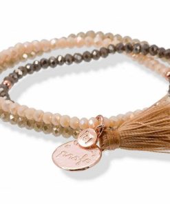 Pulseras Marina Garcia | Pulsera Zen Marr N En Plata Rosa