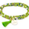 Pulseras Marina Garcia | Pulsera Zen Ne N Pistacho Con Chapa Danke