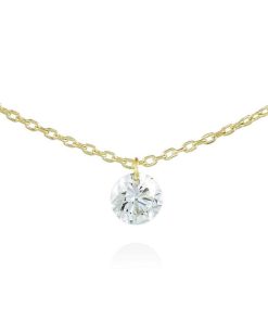 Gargantillas Marina Garcia | Collar Ballerina Oro Amarillo 18Kt Y Diamante 0,15 Qt A 42 Cm.