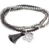 Pulseras Marina Garcia | Pulsera Zen Gris En Plata