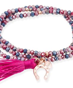 Pulseras Marina Garcia | Pulsera Zen Rosa En Plata Rosa