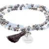 Pulseras Marina Garcia | Pulsera Zen Hielo Con Chapa Mam