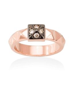 Anillos Marina Garcia | Anillo De Tachuela En Plata Rosa Y Circonitas