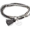 Pulseras Marina Garcia | Pulsera Zen Gris En Plata