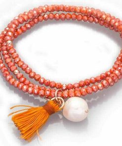 Pulseras Marina Garcia | Pulsera Zen Coral En Plata Rosa