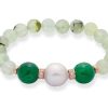 Pulseras Marina Garcia | Pulsera Chakra Verde En Plata Rosa