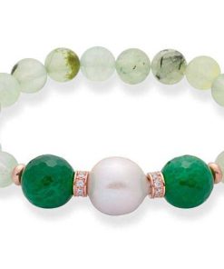 Pulseras Marina Garcia | Pulsera Chakra Verde En Plata Rosa