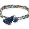 Pulseras Marina Garcia | Pulsera Zen Azul En Plata Rosa