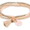 Pulseras Marina Garcia | Pulsera Zen Marr N En Plata Rosa