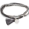 Pulseras Marina Garcia | Pulsera Zen Gris En Plata