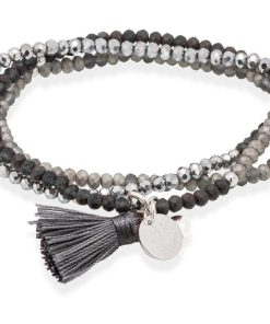 Pulseras Marina Garcia | Pulsera Zen Gris En Plata