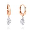 Pendientes Marina Garcia | Pendientes Aro Con Pav Marquise En Oro Rosa 18Kt. Y Diamantes