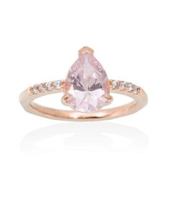 Anillos Marina Garcia | Anillo Orleans Rosa En Plata Rosa