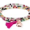 Pulseras Marina Garcia | Pulsera Zen Rosa En Plata Rosa