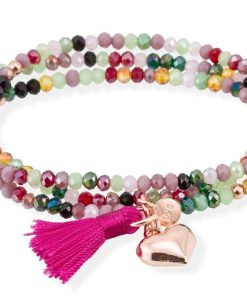 Pulseras Marina Garcia | Pulsera Zen Rosa En Plata Rosa