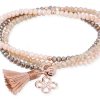 Pulseras Marina Garcia | Pulsera Zen Marr N En Plata Rosa