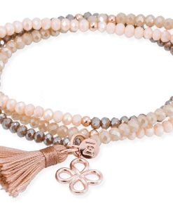 Pulseras Marina Garcia | Pulsera Zen Marr N En Plata Rosa