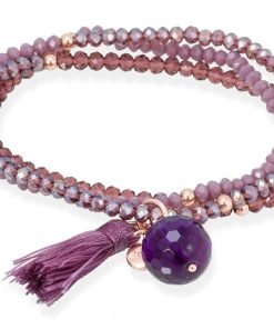 Pulseras Marina Garcia | Pulsera Zen Malva En Plata Rosa