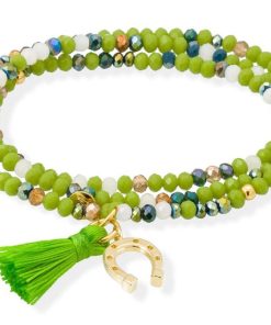 Pulseras Marina Garcia | Pulsera Zen Ne N Pistacho Con Herradura