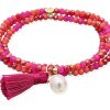 Pulseras Marina Garcia | Pulsera Zen Buganvilla Con Perla