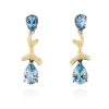 Pendientes Marina Garcia | Pendientes Blue Azul En Plata Dorada