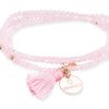 Pulseras Marina Garcia | Pulsera Zen Rosa En Plata Rosa