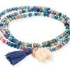 Pulseras Marina Garcia | Pulsera Zen Azul En Plata Rosa