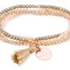 Pulseras Marina Garcia | Pulsera Zen Marr N En Plata Rosa