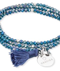 Pulseras Marina Garcia | Pulsera Zen Azul En Plata