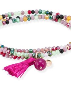 Pulseras Marina Garcia | Pulsera Zen Rosa En Plata Rosa