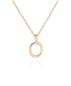 Gargantillas Marina Garcia | Colgante Letra O En Oro Rosa 18Kt