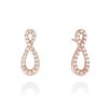 Pendientes Marina Garcia | Pendientes Eight Blanco En Plata Rosa