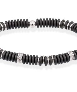 Pulseras Marina Garcia | Pulsera Matt Gris En Plata