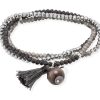 Pulseras Marina Garcia | Pulsera Zen Gris En Plata