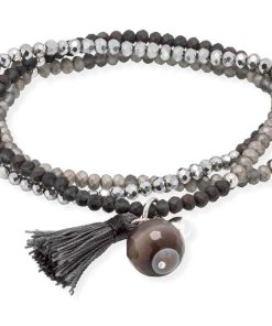 Pulseras Marina Garcia | Pulsera Zen Gris En Plata