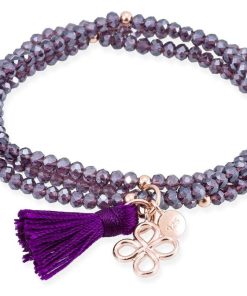 Pulseras Marina Garcia | Pulsera Zen Malva En Plata Rosa