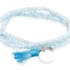 Pulseras Marina Garcia | Pulsera Zen Aguamarina Con Chapa