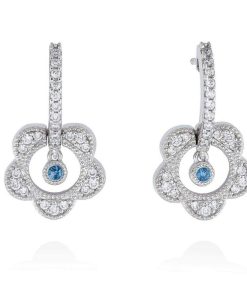 Pendientes Marina Garcia | Pendientes Laze Azul En Plata