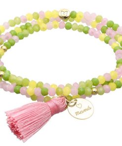 Pulseras Marina Garcia | Pulsera Zen British Rose Con Chapa Mam