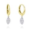 Pendientes Marina Garcia | Pendientes Aro Con Pav Marquise En Oro Amarillo 18Kt. Y Diamantes