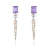 Pendientes Marina Garcia | Pendientes Pastel Malva En Plata