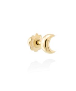 Pendientes Marina Garcia | Piercing Luna En Oro Amarillo 18Kt