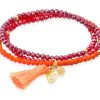 Pulseras Marina Garcia | Pulsera Zen Ne N Naranja Con Calavera