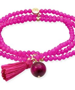 Pulseras Marina Garcia | Pulsera Zen Fucsia Con Piedra Natural