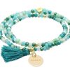 Pulseras Marina Garcia | Pulsera Zen Menta Con Chapa Danke