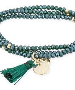 Pulseras Marina Garcia | Pulsera Zen Verde Con Peseta