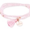 Pulseras Marina Garcia | Pulsera Zen Rosa En Plata Rosa